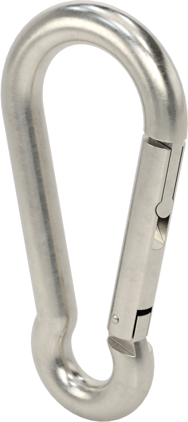 316 Paslanmaz Çelik Karabina - Kaldırma Amaçlı Değildir, 700 lbs. Kapasite, 3/8" Kalınlık, 9/16" Dar Uç İç Genişlik