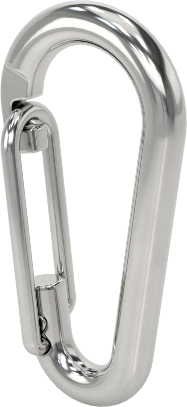 316 Paslanmaz Çelik Karabina - Kaldırma Amaçlı Değildir, 1100 lbs. Kapasite, 3/8" Kalınlık, 9/16" Açıklık Genişliği
