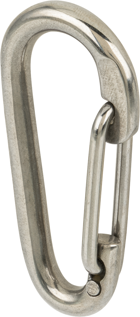 316 Paslanmaz Çelik Karabina - Kaldırma Amaçlı Değildir, 260 lbs. Kapasite, 1/4" Kalınlık, 3/8" Açıklık Genişliği