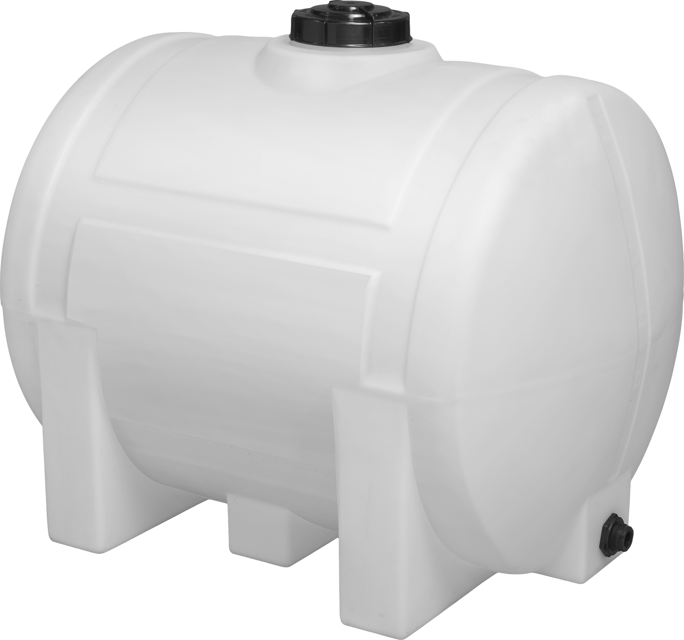 Yatay Plastik Tank, Tahliye ile, 225 Galon Kapasite