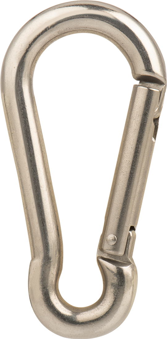 316 Paslanmaz Çelik Karabina - Kaldırma Amaçlı Değildir, 700 lbs. Kapasite, 3/8" Kalınlık, 9/16" Dar Uç İç Genişlik