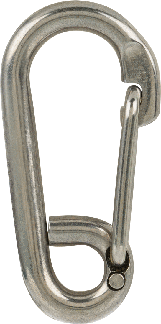 316 Paslanmaz Çelik Karabina - Kaldırma Amaçlı Değildir, 260 lbs. Kapasite, 1/4" Kalınlık, 3/8" Açıklık Genişliği