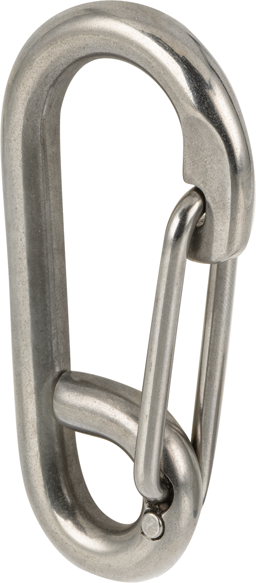 316 Paslanmaz Çelik Karabina - Kaldırma Amaçlı Değildir, 1100 lbs. Kapasite, 3/8" Kalınlık, 9/16" Açıklık Genişliği
