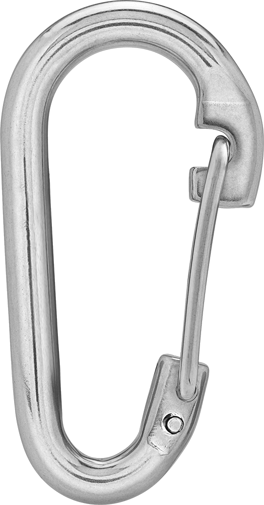 316 Paslanmaz Çelik Karabina - Kaldırma Amaçlı Değildir, 200 lbs. Kapasite, 5/16" Kalınlık, 1/2" Açıklık Genişliği