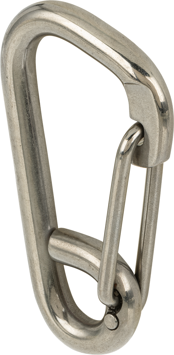 316 Paslanmaz Çelik Karabina - Kaldırma Amaçlı Değildir, 1100 lbs. Kapasite, 3/8" Kalınlık, 11/16" Açıklık Genişliği