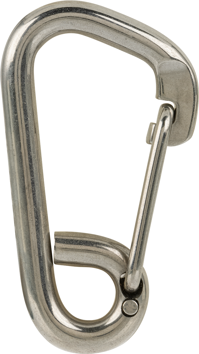 316 Paslanmaz Çelik Karabina - Kaldırma Amaçlı Değildir, 1100 lbs. Kapasite, 3/8" Kalınlık, 11/16" Açıklık Genişliği