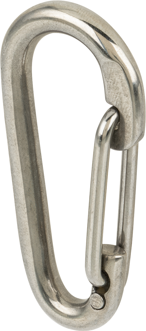 316 Paslanmaz Çelik Karabina - Kaldırma Amaçlı Değildir, 260 lbs. Kapasite, 1/4" Kalınlık, 3/8" Açıklık Genişliği