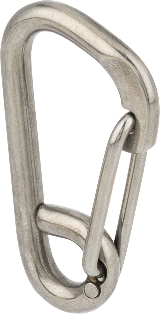 316 Paslanmaz Çelik Karabina - Kaldırma Amaçlı Değildir, 350 lbs. Kapasite, 1/4" Kalınlık, 7/16" Açılma Genişliği