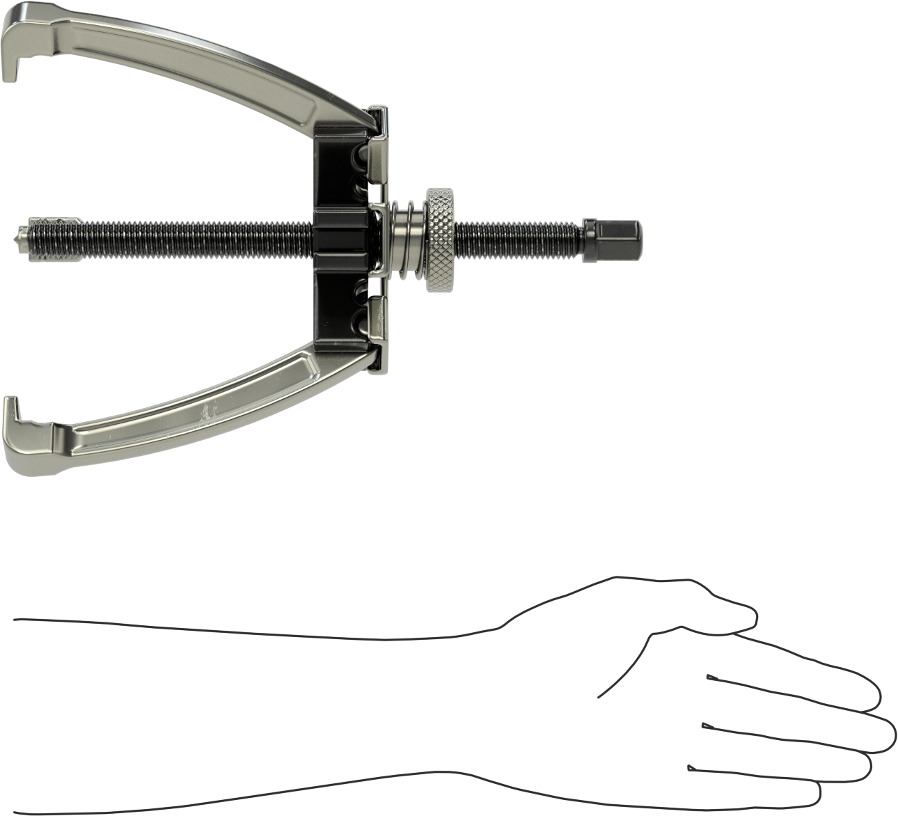 Çift Yönlü Çeneli Dış/İç Kavrama Çekici, Hızlı Tutma, 2/3 Çeneler, 3-7" İç Çap için