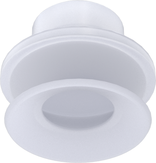 Gıda Endüstrisi Vakum Vantuzu, Takmalı, 1 Körük, Beyaz, 20 mm Çap