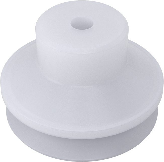 Gıda Endüstrisi Vakum Vantuzu, Takmalı, 1 Körük, Beyaz, 40 mm Çap