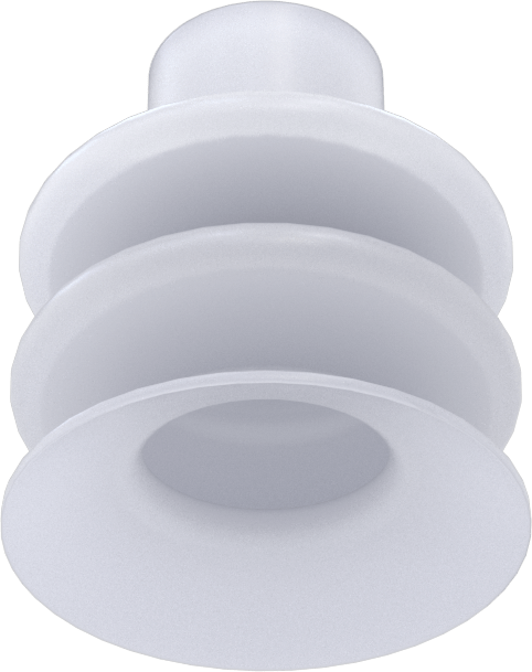 Gıda Endüstrisi Vakum Vantuzu, Takmalı, 2 Körük, Beyaz, 20 mm Çap