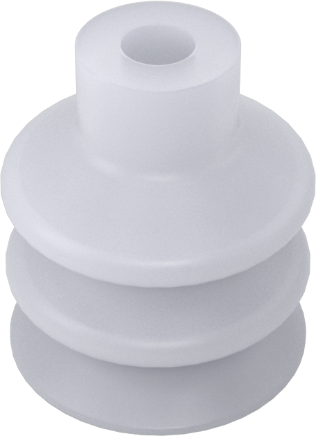 Gıda Endüstrisi Vakum Vantuzu, Takmalı, 2 Körük, Beyaz, 20 mm Çap