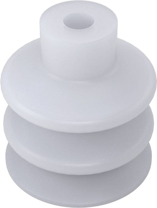 Gıda Endüstrisi Vakum Vantuzu, Takmalı, 2 Körük, Beyaz, 40 mm Çap