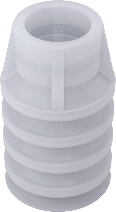 Gıda Endüstrisi Vakum Vantuzu, Takmalı, 4 Körük, Beyaz, 20 mm Çap