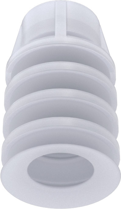 Gıda Endüstrisi Vakum Vantuzu, Takmalı, 4 Körük, Beyaz, 20 mm Çap