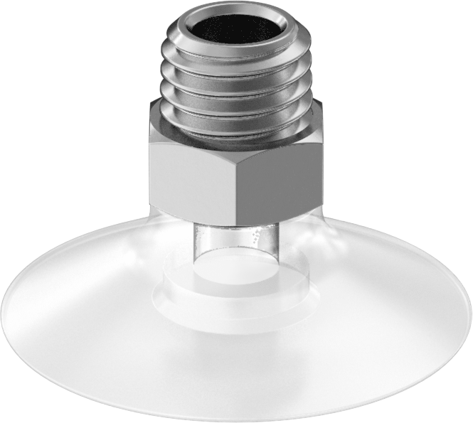 Gıda Endüstrisi Vakum Vantuzu, Metal Filtreli, 1,260" Vantuz Çapı, 1/8 NPT Erkek
