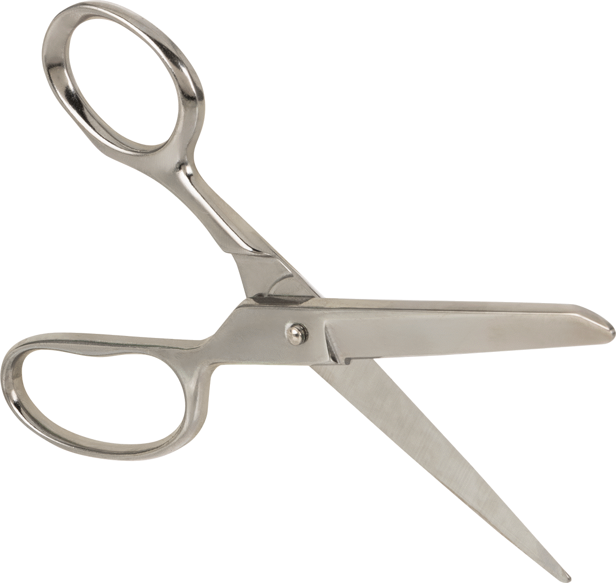 Künt Uçlu Tamamen Metal Makas, 6" Toplam Uzunluk, 2-1/4" Kesim Uzunluğu