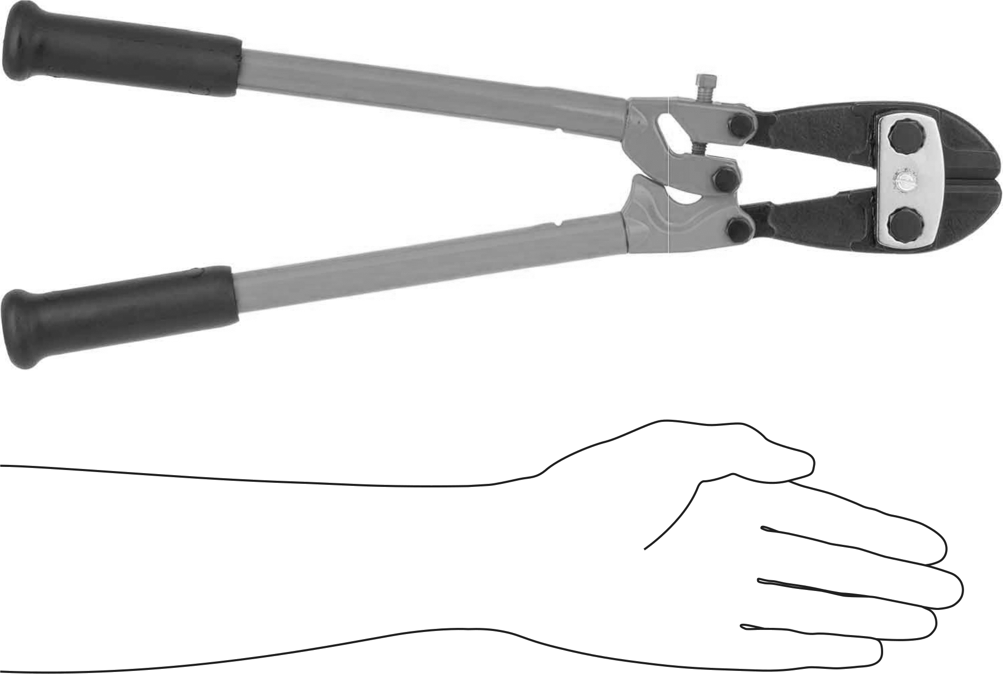 Cıvata Kesici, 3/8" Maksimum Yumuşak Çelik Çapı için, 18" Toplam Uzunluk