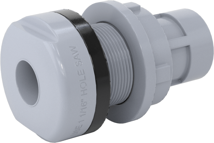 Duvar Delikli Plastik Düz Boru Bağlantı Parçası, Sıcak Su için, CPVC Adaptör, 1/4 Soket x 1/4 NPT Dişi