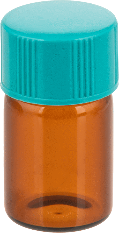 Cam Şişeler, Kehribar, 0,080 FL oz/2,3 ml Kapasite