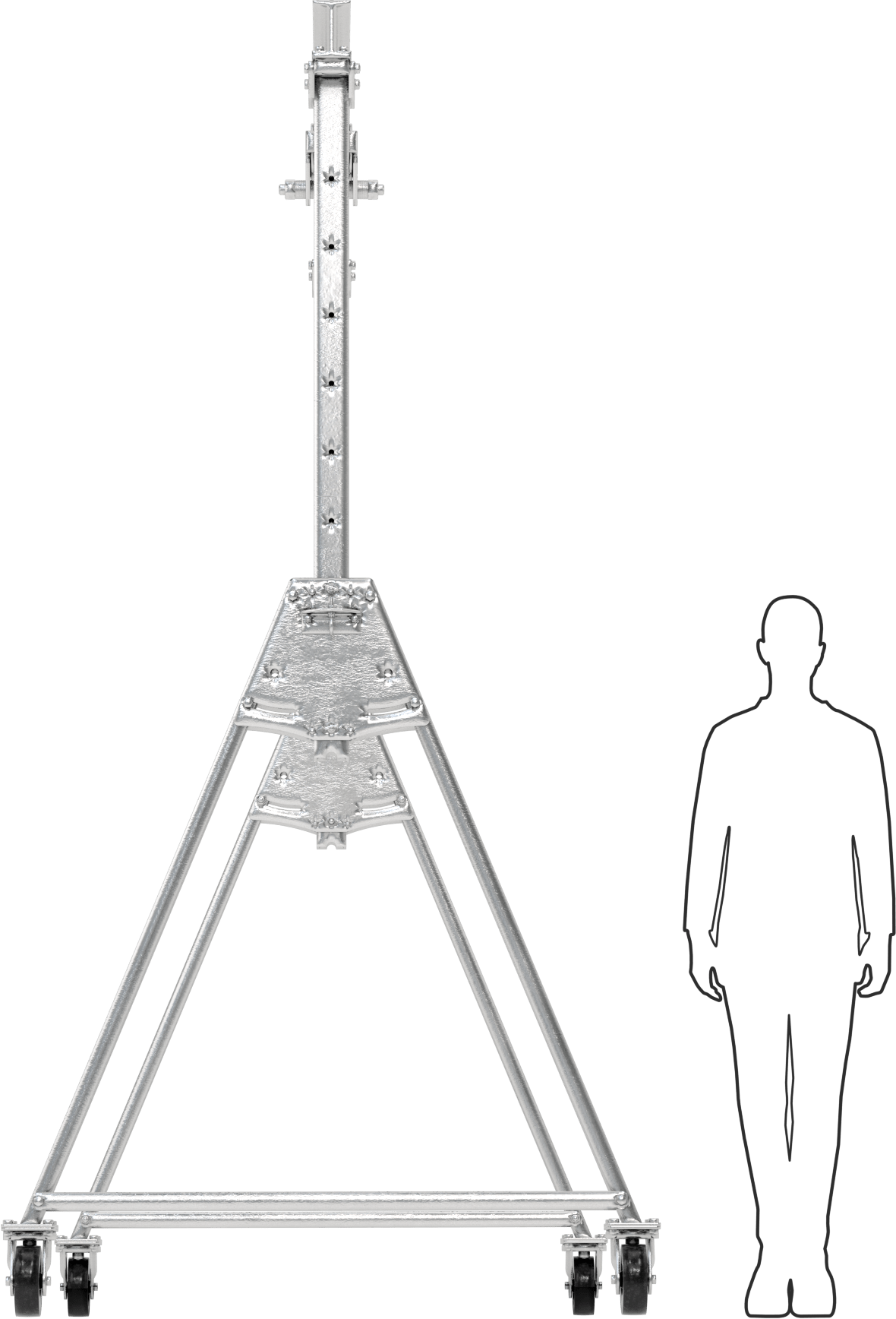 Kolay Depolama Ayarlanabilir Portal Vinç, 1/2 Ton/1000 lbs. Kapasite, 6 Fit ila 9 Fit Boşluk