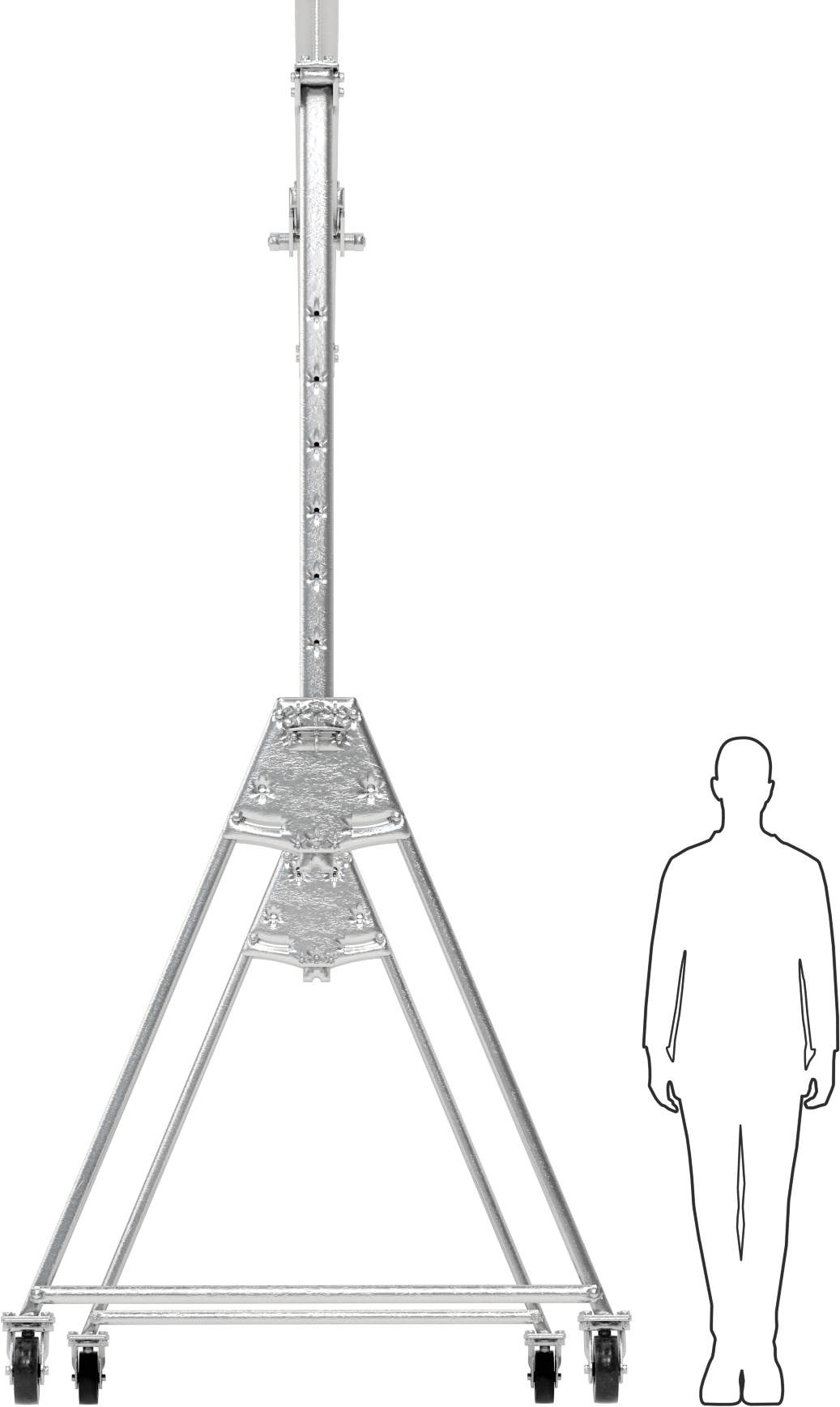Kolay Depolama Ayarlanabilir Portal Vinç, 1/2 Ton/1000 lbs. Kapasite, 7 Fit ila 10 Fit Boşluk