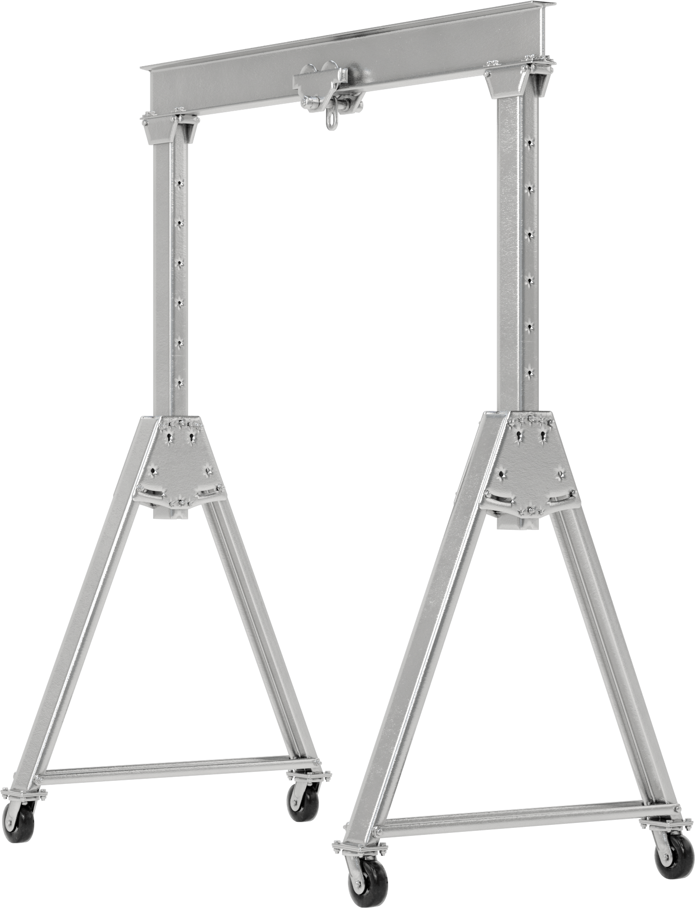 Kolay Depolama Ayarlanabilir Portal Vinç, 1 Ton/2000 lbs. Kapasite, 6 Fit ila 9 Fit Boşluk