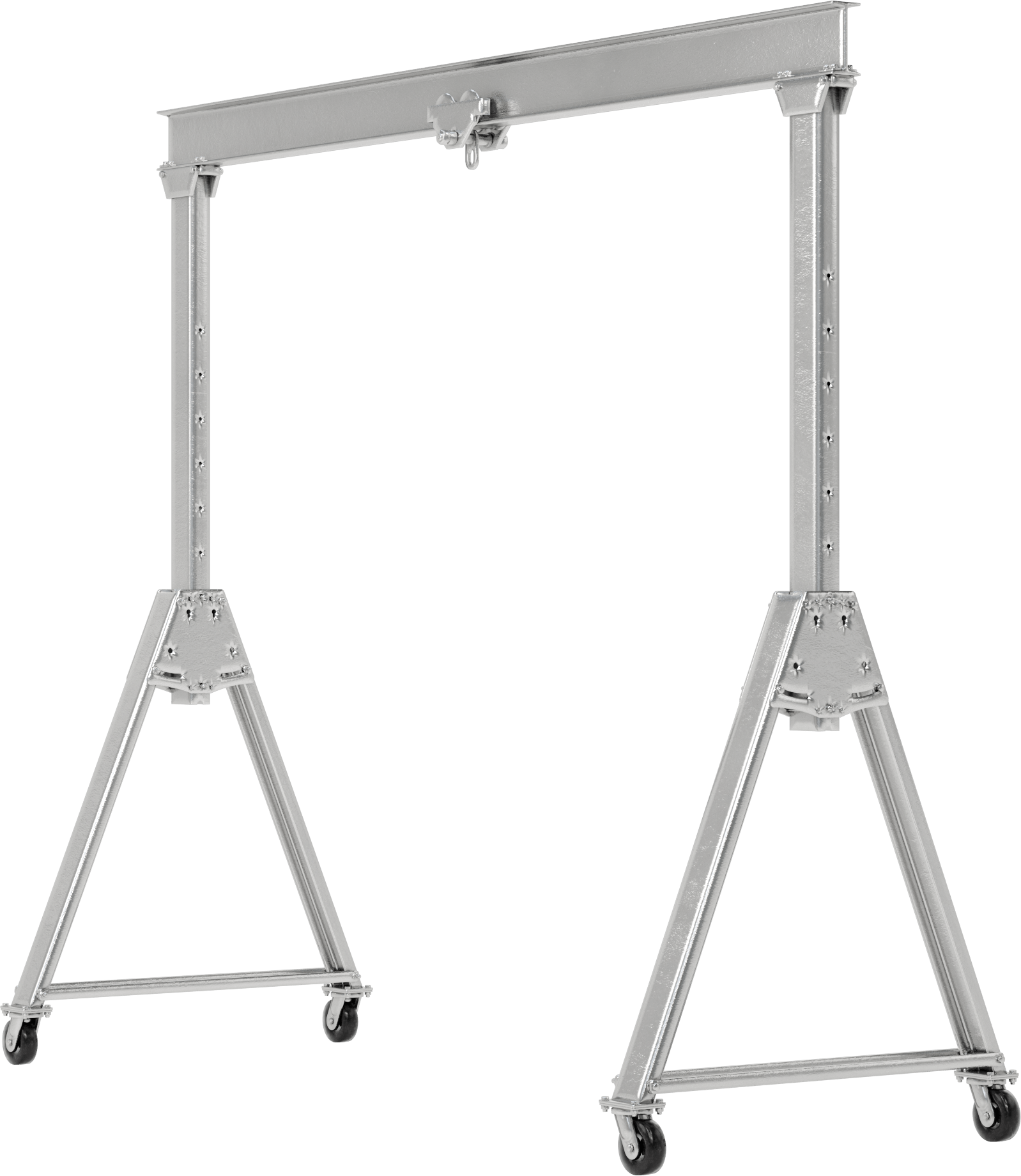 Kolay Depolama Ayarlanabilir Portal Vinç, 1 Ton/2000 lbs. Kapasite, 7 Fit ila 10 Fit Boşluk