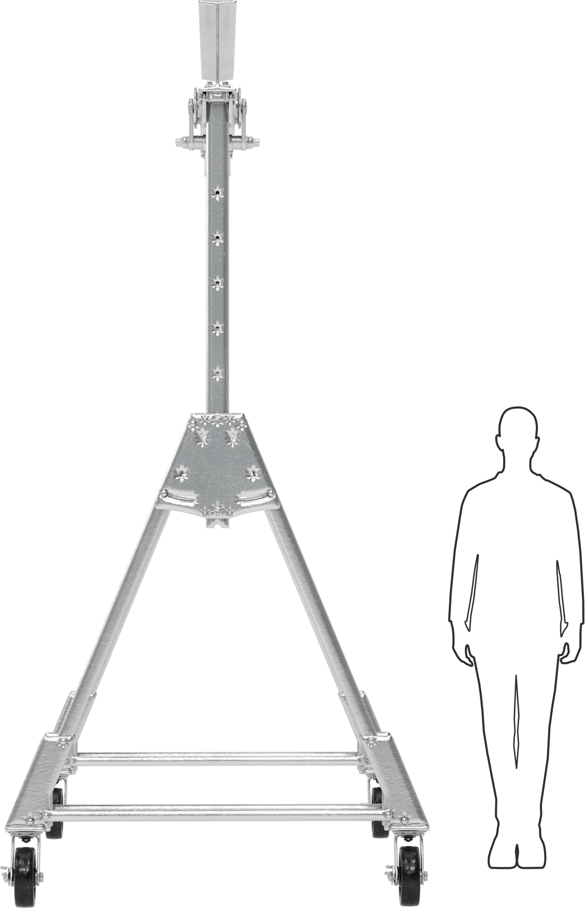 Kolay Depolama Ayarlanabilir Portal Vinç, 2 Ton/4000 lb Kapasite, 6 Fit ila 9 Fit Boşluk