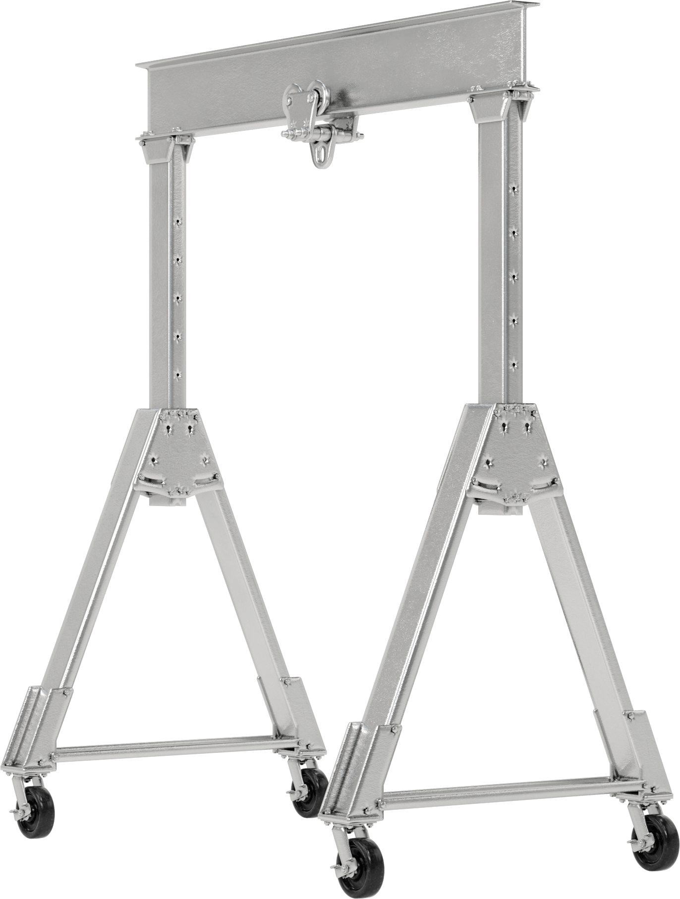 Kolay Depolama Ayarlanabilir Portal Vinç, 2 Ton/4000 lb Kapasite, 6 Fit ila 9 Fit Boşluk