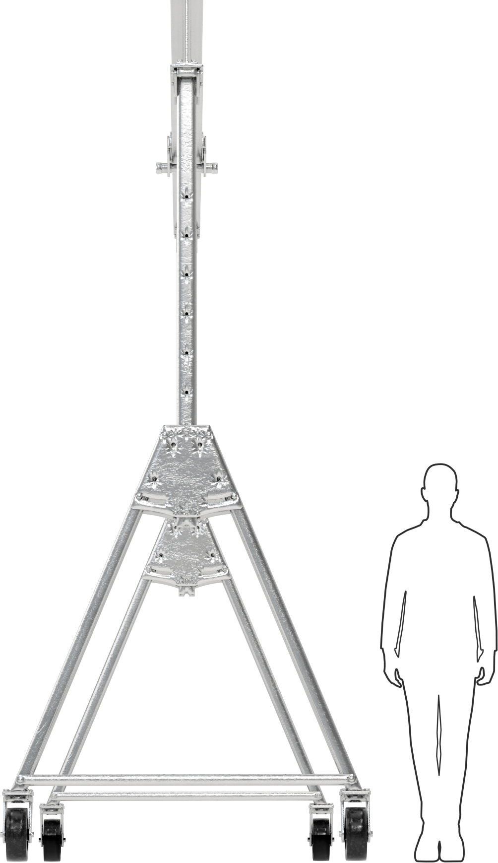 Kolay Depolama Ayarlanabilir Portal Vinç, 2 Ton/4000 lb Kapasite, 7 Fit ila 10 Fit Boşluk