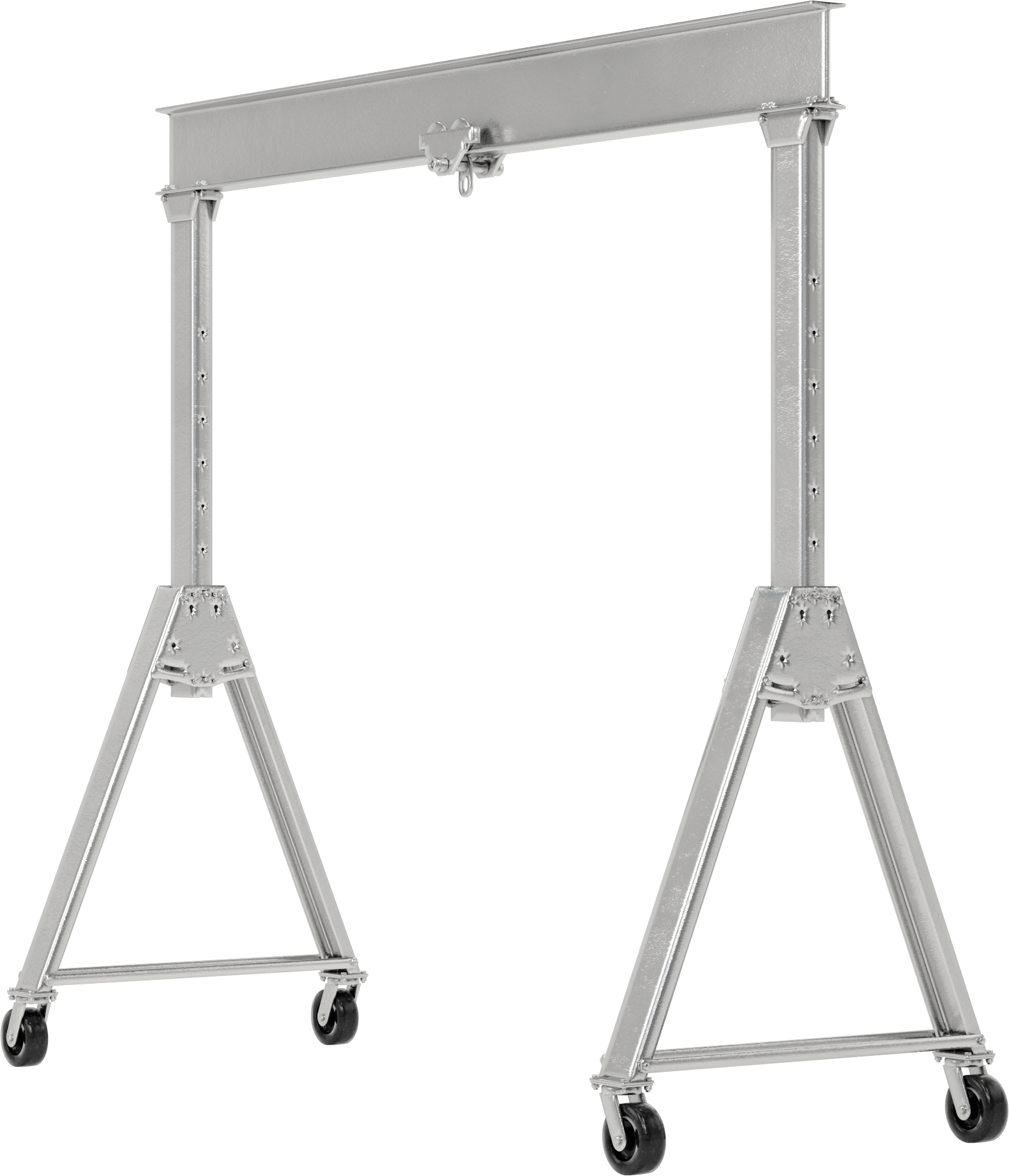 Kolay Depolama Ayarlanabilir Portal Vinç, 2 Ton/4000 lb Kapasite, 7 Fit ila 10 Fit Boşluk