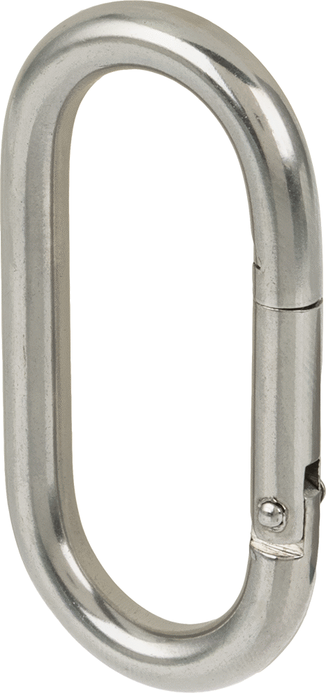 316 Paslanmaz Çelik Karabina - Kaldırma Amaçlı Değildir, 100 lbs. Kapasite, 1/4" Kalınlık, 3/8" Açıklık Genişliği
