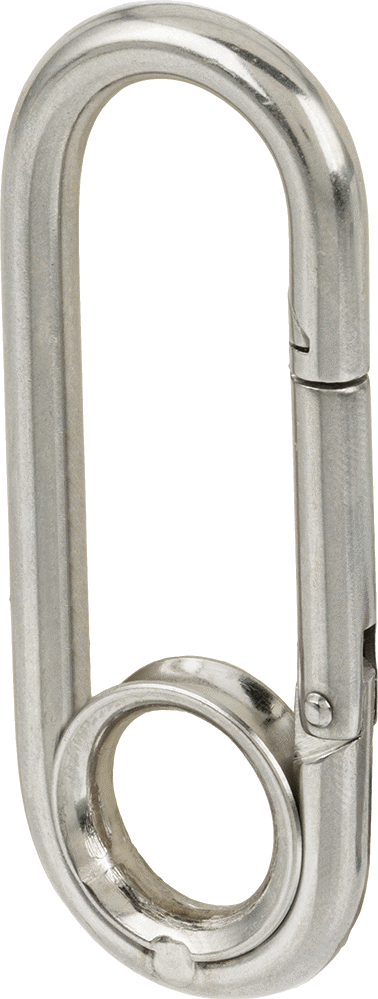 316 Paslanmaz Çelik Karabina - Kaldırma Amaçlı Değildir, 100 lbs. Kapasite, 1/4" Kalınlık, 7/16" Açılma Genişliği