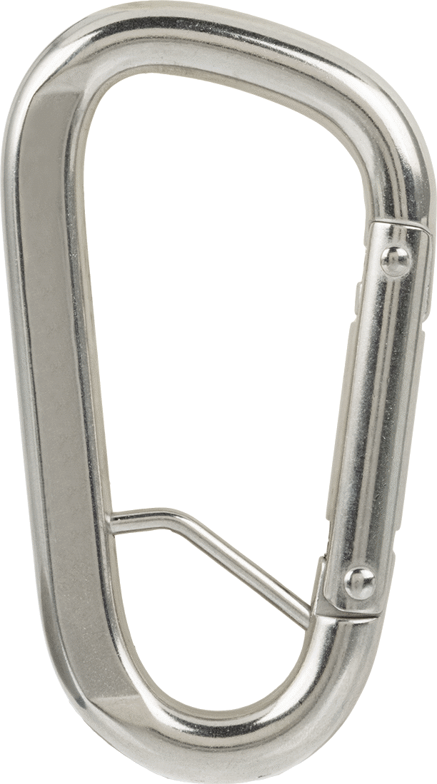 316 Paslanmaz Çelik Karabina - Kaldırma Amaçlı Değildir, 400 lbs. Kapasite, 3/8" Kalınlık, 1/2" Dar Uçlu İç Genişlik