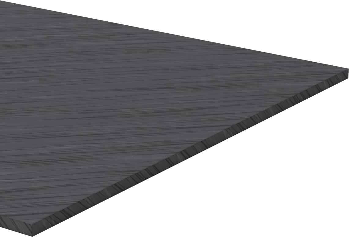 Antistatik Kaygan UHMW Polietilen Levha, FDA Uyumlu, Siyah, 1/4" Kalınlık, 12" x 24"