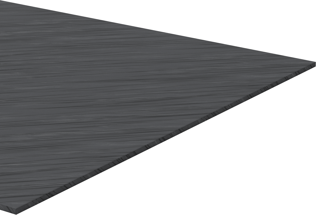 Antistatik Kaygan UHMW Polietilen Levha, FDA Uyumlu, Siyah, 1/4" Kalınlık, 24" x 48"