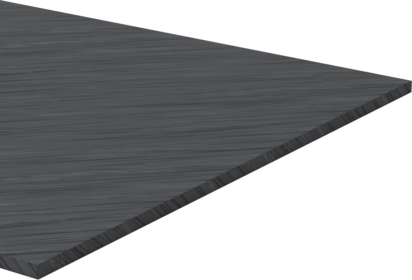 Antistatik Kaygan UHMW Polietilen Levha, FDA Uyumlu, Siyah, 1/2" Kalınlık, 24" x 48"