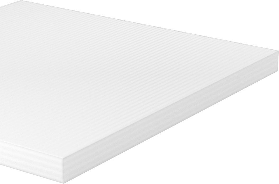 Antistatik Kaygan UHMW Polietilen Levha, FDA Uyumlu, Beyaz, 3/8" Kalınlık, 6" x 6"