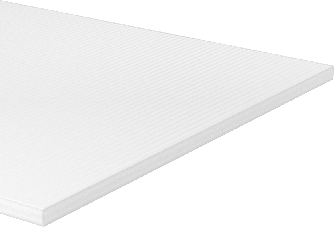 Antistatik Kaygan UHMW Polietilen Levha, FDA Uyumlu, Beyaz, 3/8" Kalınlık, 12" x 12"