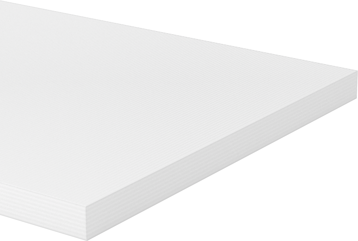 Antistatik Kaygan UHMW Polietilen Levha, FDA Uyumlu, Beyaz, 13/16" Kalınlık, 12" x 24"
