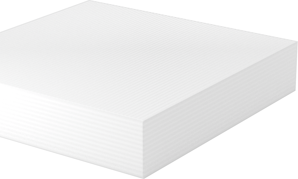 Antistatik Kaygan UHMW Polietilen Levha, FDA Uyumlu, Beyaz, 1-3/16" Kalınlık, 6" x 6"