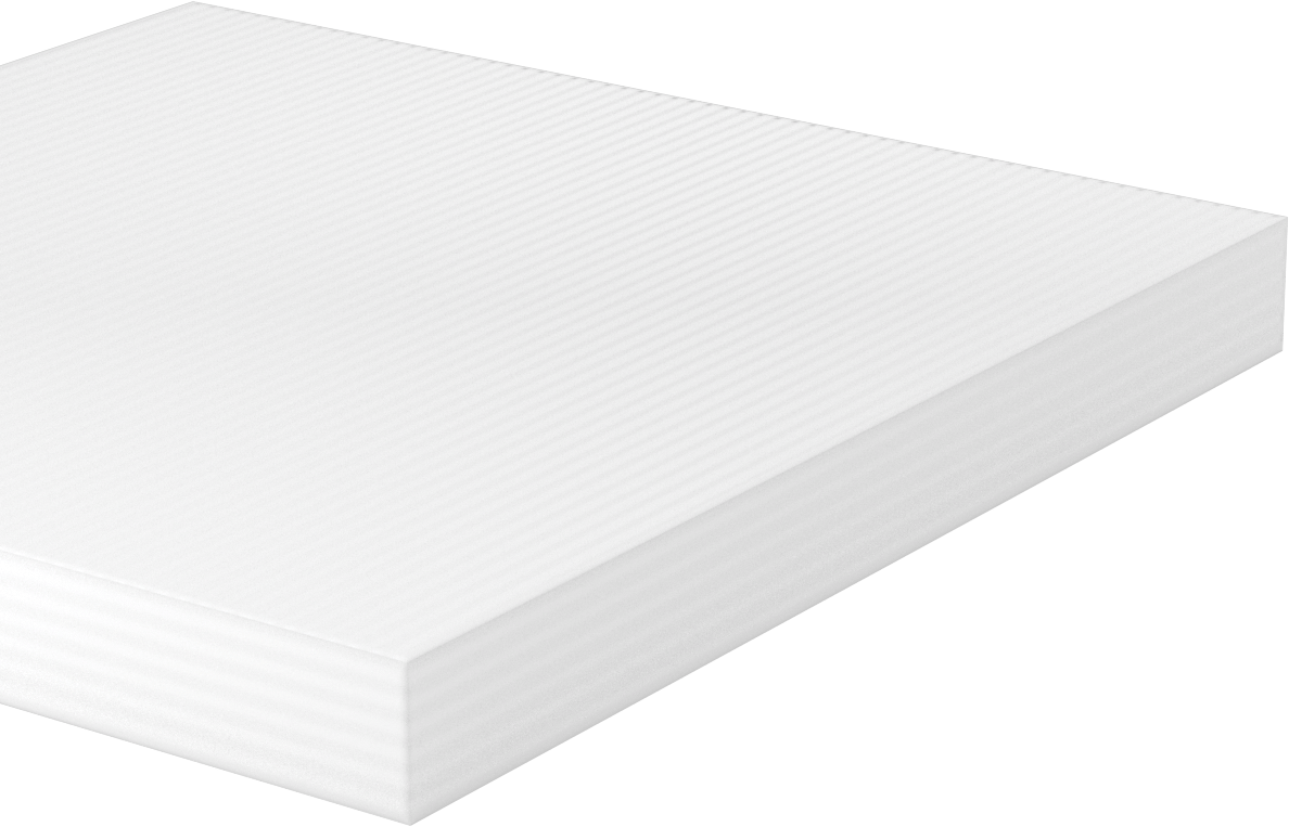 Antistatik Kaygan UHMW Polietilen Levha, FDA Uyumlu, Beyaz, 1-3/16" Kalınlık, 12" x 12"