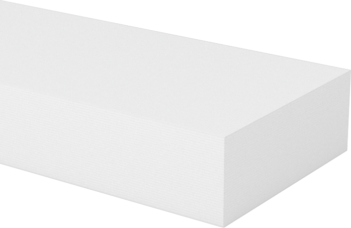 Antistatik Kaygan UHMW Polietilen Çubuk, FDA Uyumlu, 3/8" Kalınlık, 1" Genişlik, Beyaz, 1 Ayak Uzunluğunda