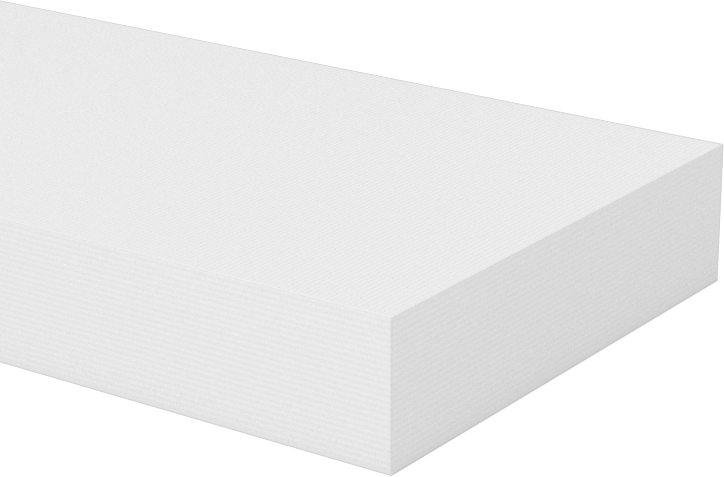 Antistatik Kaygan UHMW Polietilen Çubuk, FDA Uyumlu, 3/8" Kalınlık, 1-1/2" Genişlik, Beyaz
