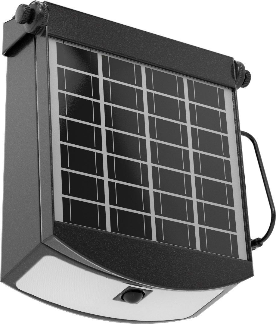Güneş Enerjili Dış Mekan Duvar Işığı, Bağlantı Elemanı Montajı, 1600 Lumens, 25' Maksimum Algılama Mesafesi
