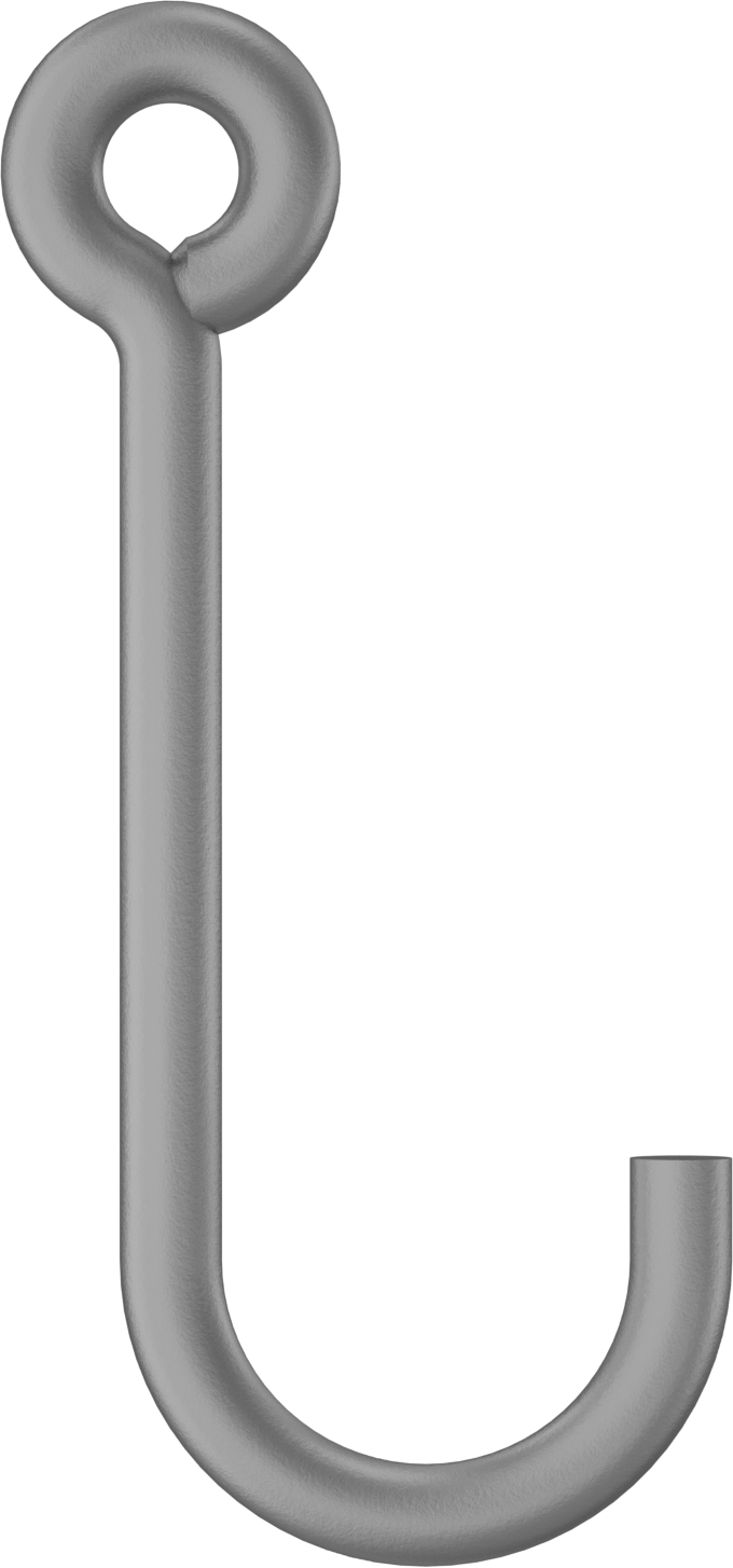 Kaldırma için Dar Gövdeli Göz Kancası, Kaynaklı Alaşımlı Çelik, 1200 lbs. Kapasite