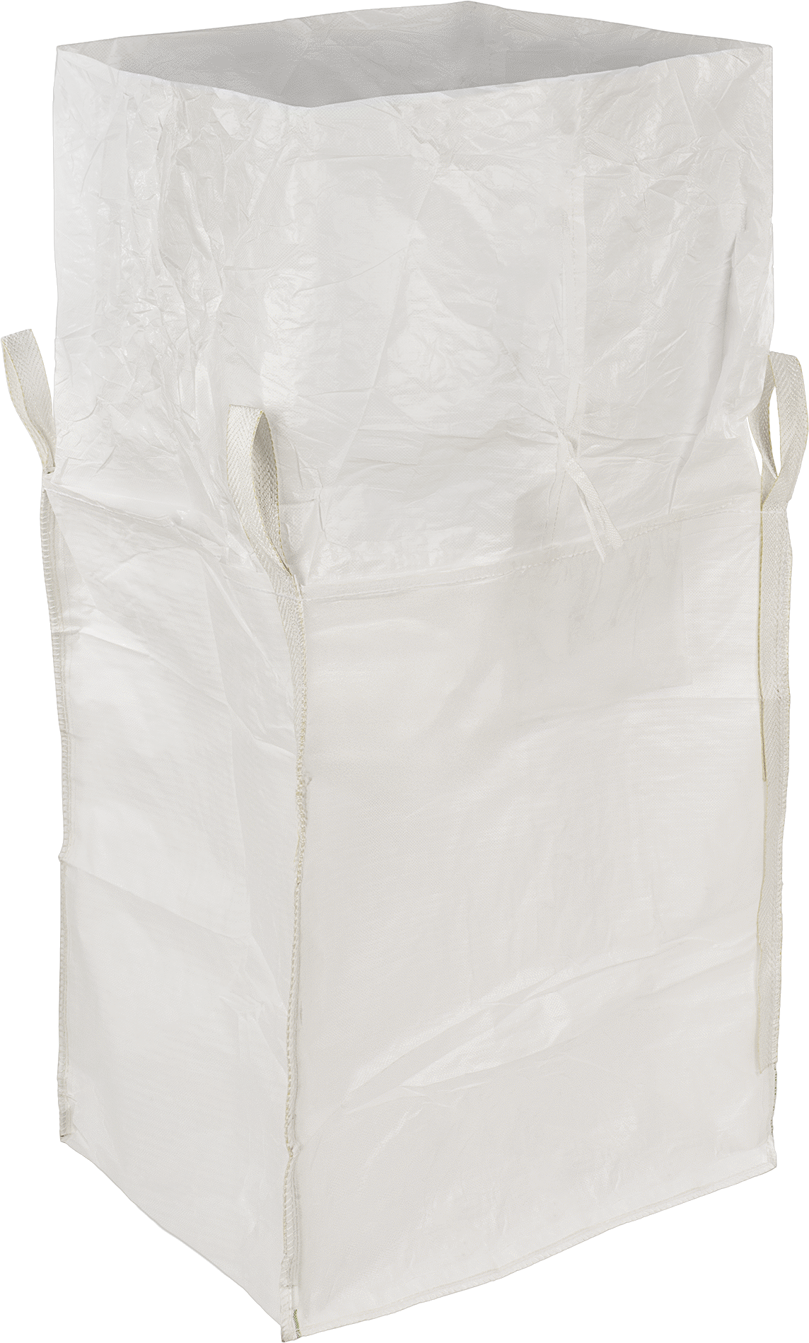 Polipropilen Plastik Toplu Torba, 35“ Genişlik x 35” Derinlik x 45" Yükseklik, 3300 lbs. Kapasite, Dikdörtgen Taban