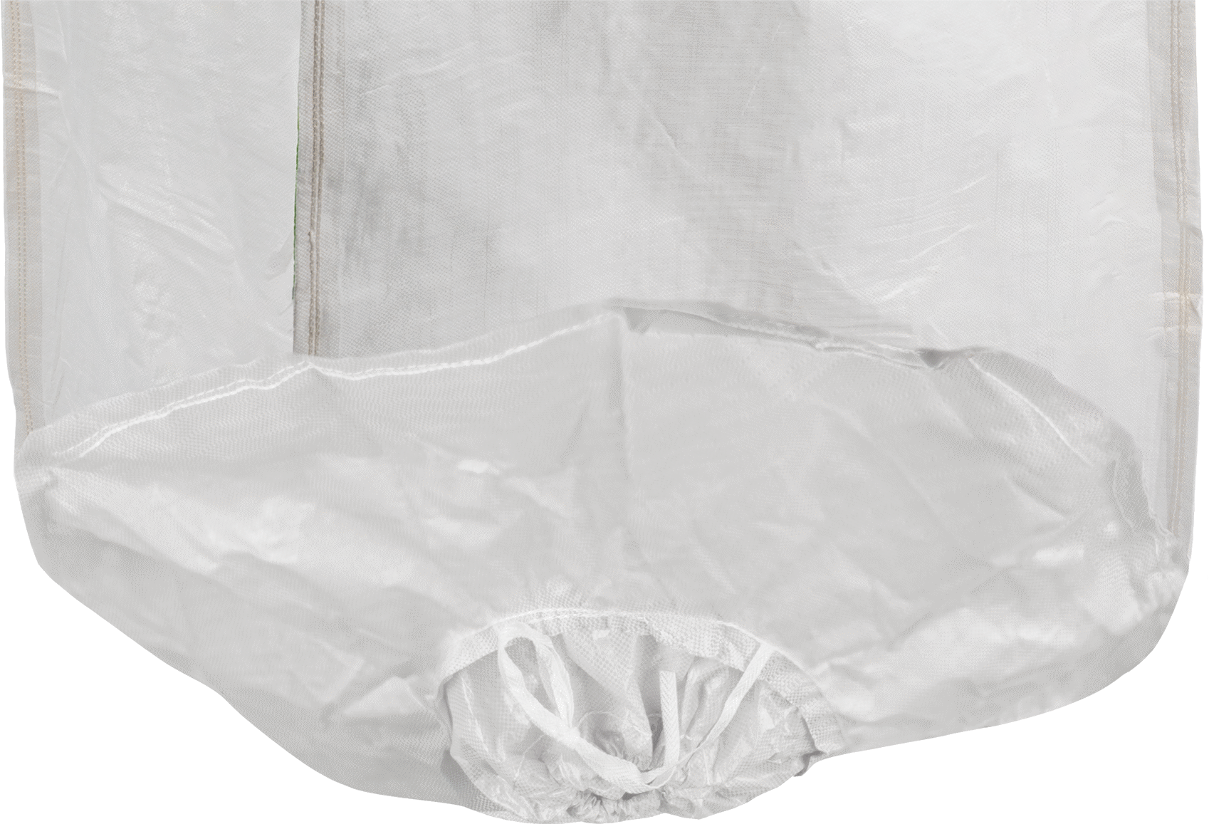 Polipropilen Plastik Toplu Torba, 41“ Genişlik x 41” Derinlik x 74" Yükseklik, 2500 lbs. Kapasite, Dikdörtgen Taban